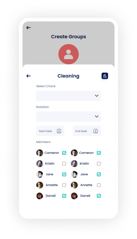 Create Groups Screenshot